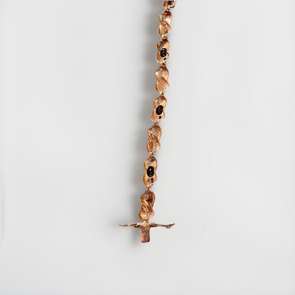 Vintage Silver/ Gold Onyx Tennis Bracelet. Marked .925 - Picture 5 of 6